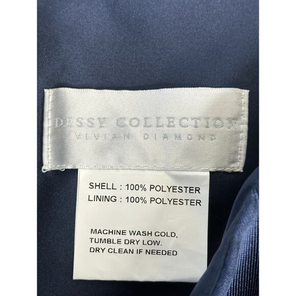 Dessy Collection NWT Square Neck Satin Midi Dress Full Skirt Pockets Formal 18 - Picture 5 of 10